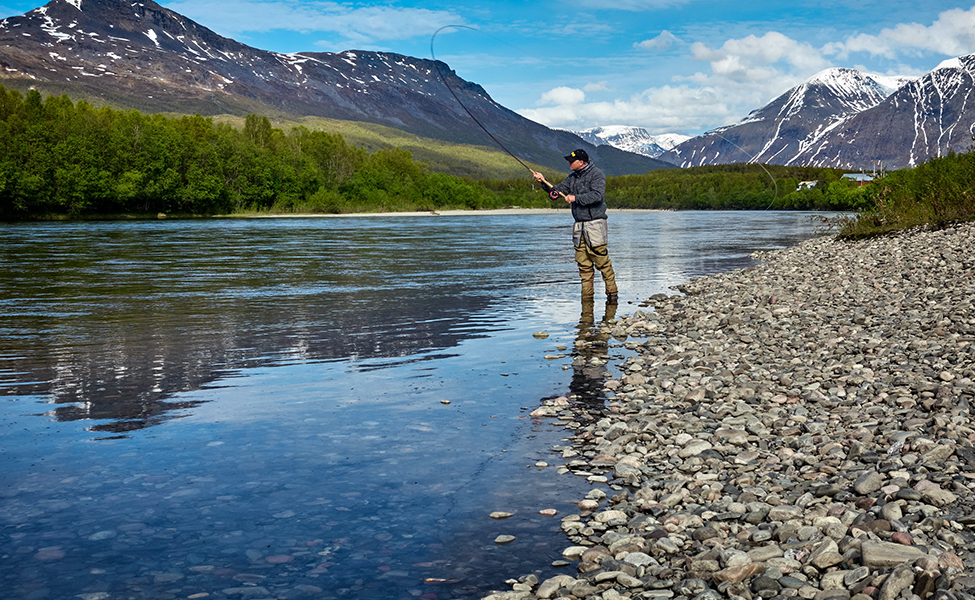 Fishing in the lake