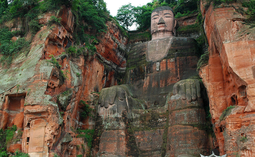 The monument of Leshan Giant Buddha