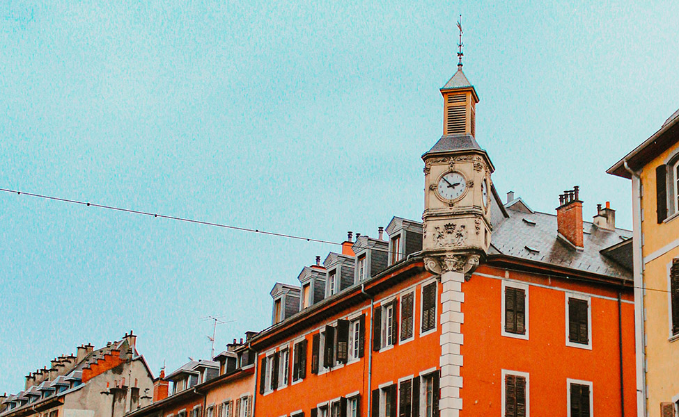 Chambéry city in the French Alps