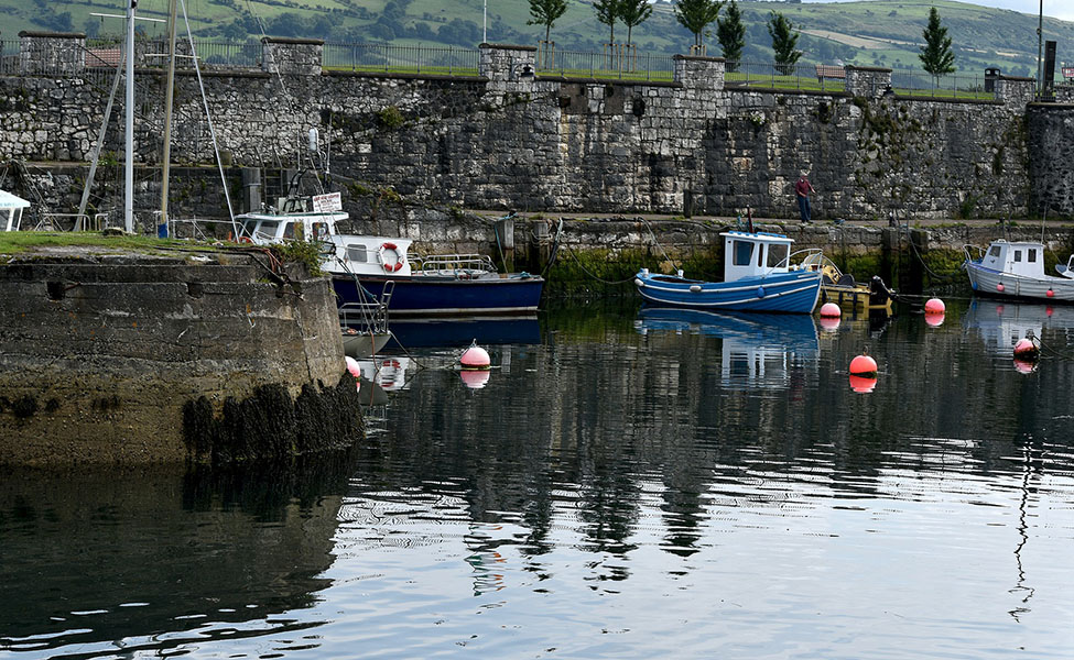 ships in Ireland neatly parked at dock