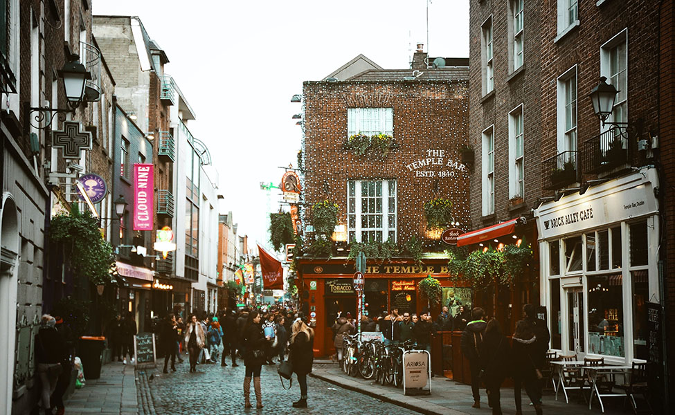 tourists explore the attractions of Dublin