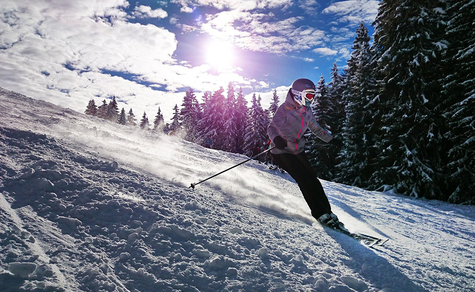 A man skiing on Alps