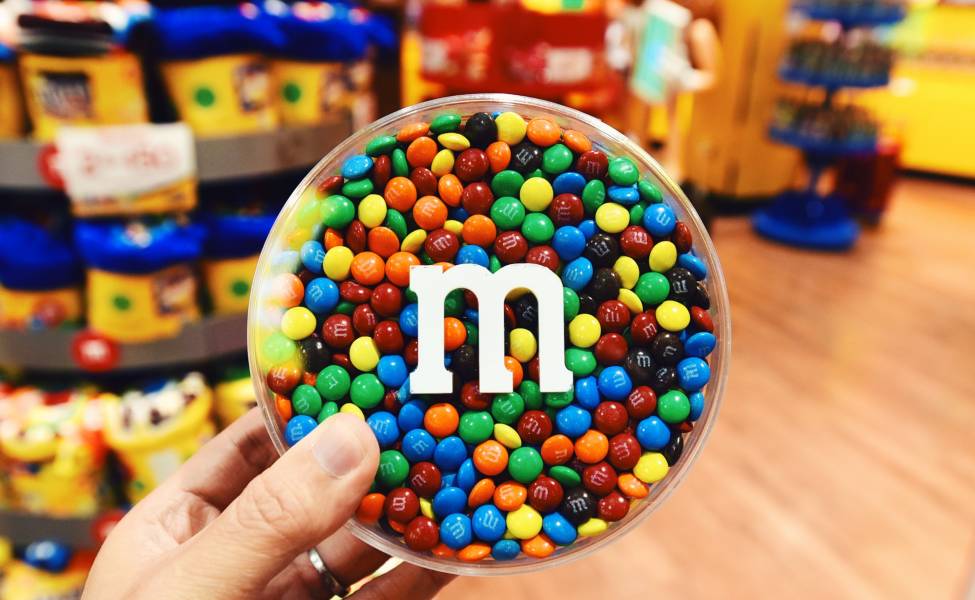 Store-bought box of M&M