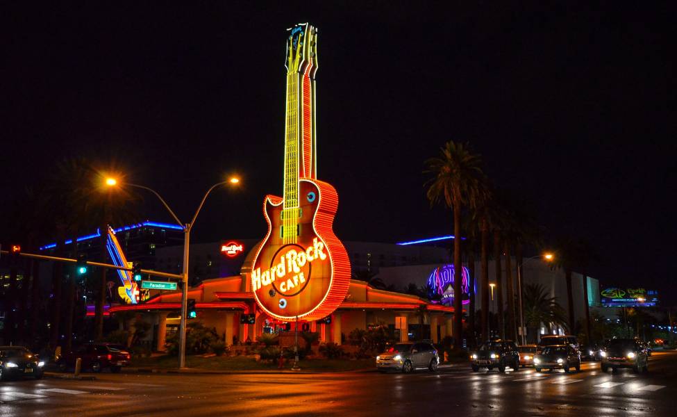 Hard rock in Las Vegas 