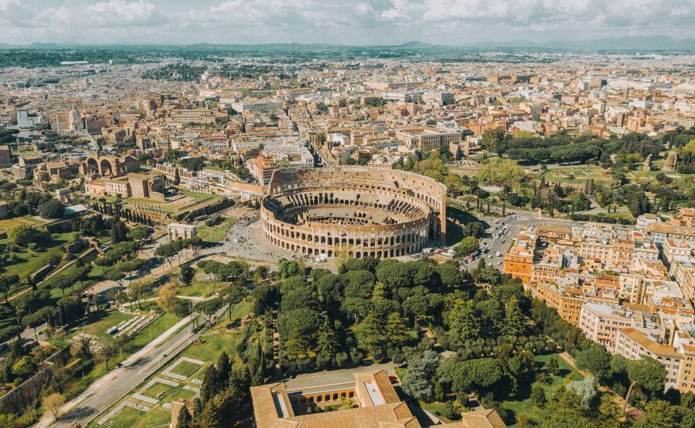 Aerial Rome view 