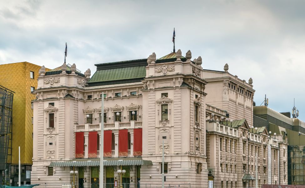 Building of the National theatre in Belgrade 