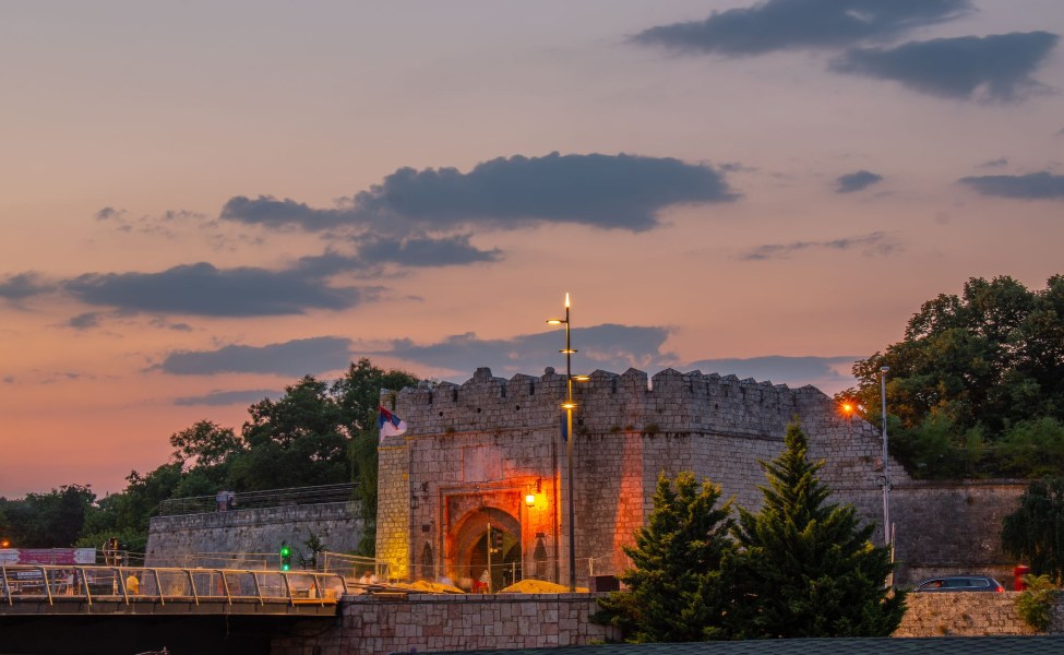 nis fortress in the evening