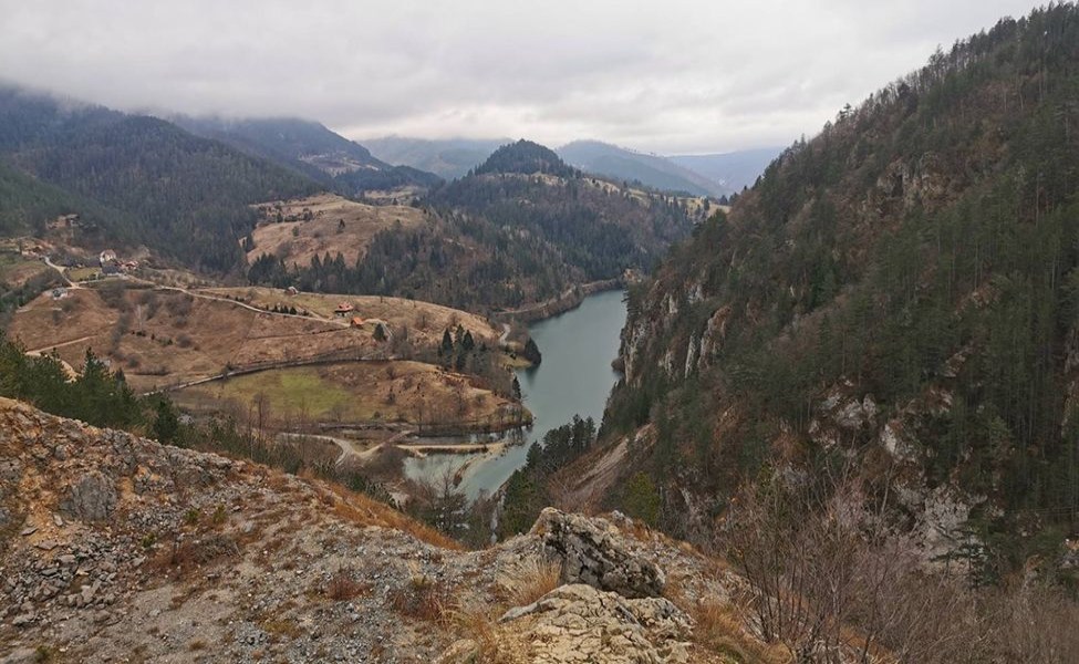 aerial view of the lake