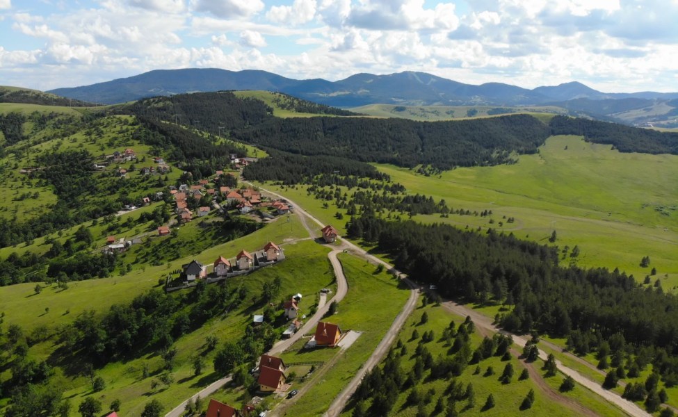 wooden houses in the nature of zlatibor mountain