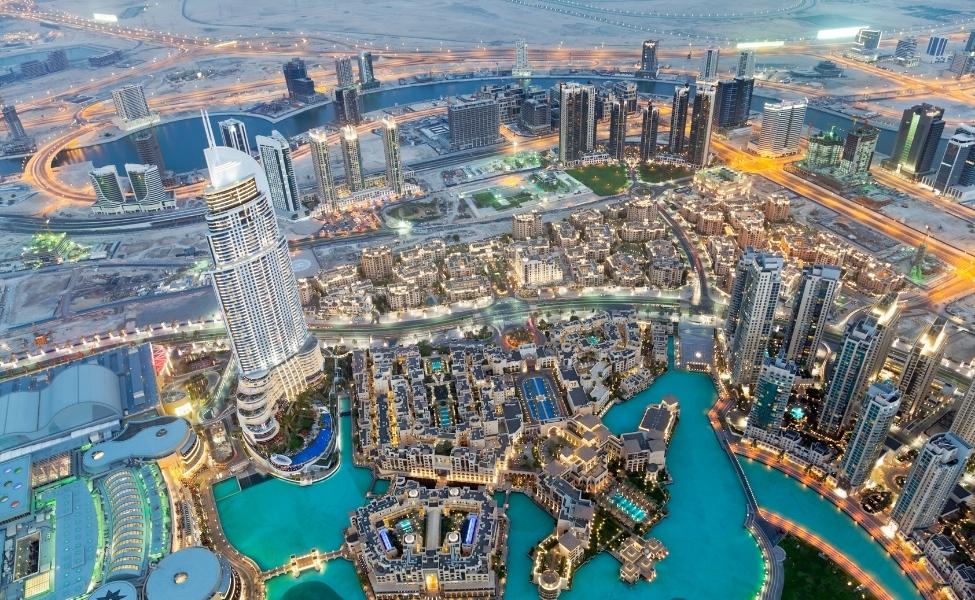 Aerial view of Dubai 