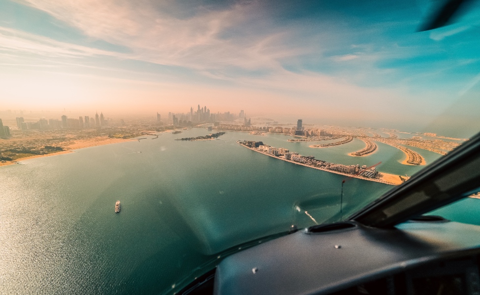 Dubai view from a helicopter 