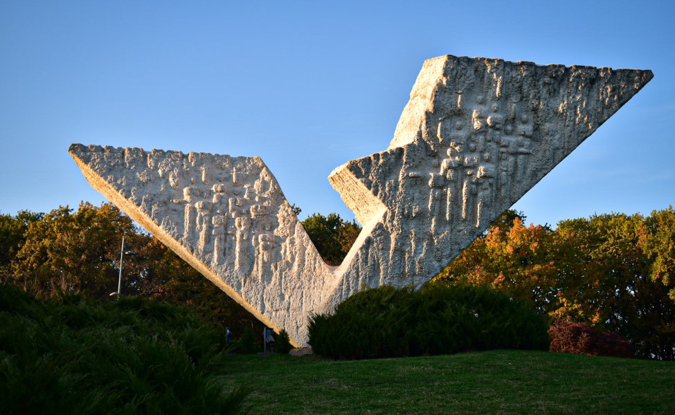 Stone monument in Kragujevac 