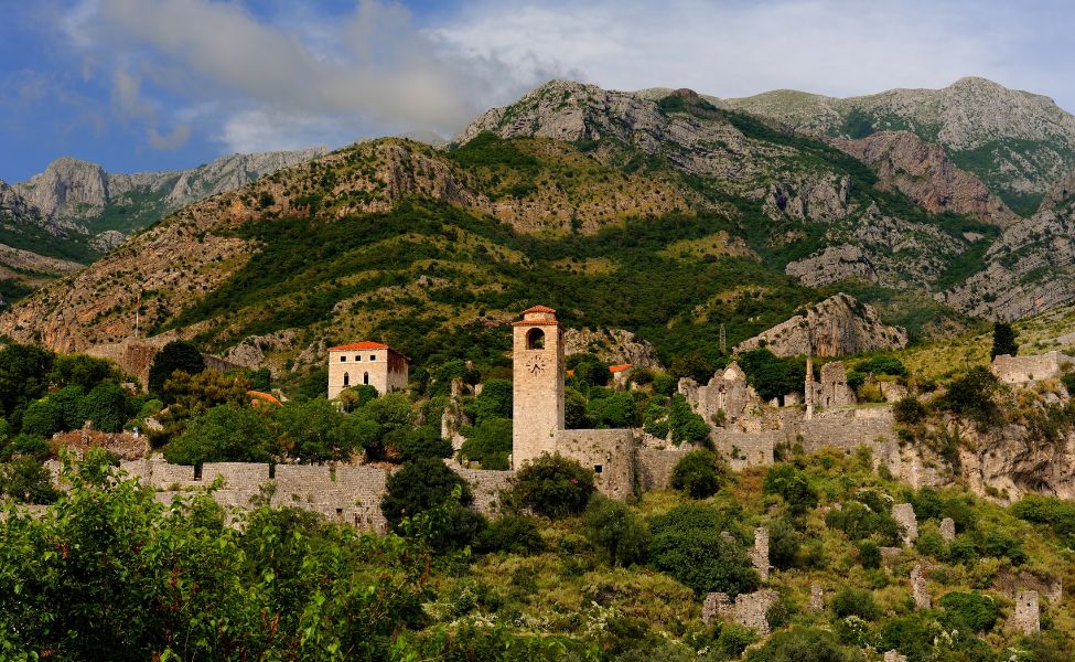 Old part of the city of Bar in Montenegro 