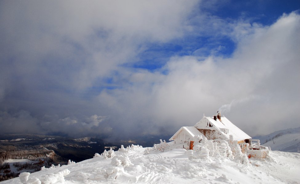 House on Jahorina covered in snow 