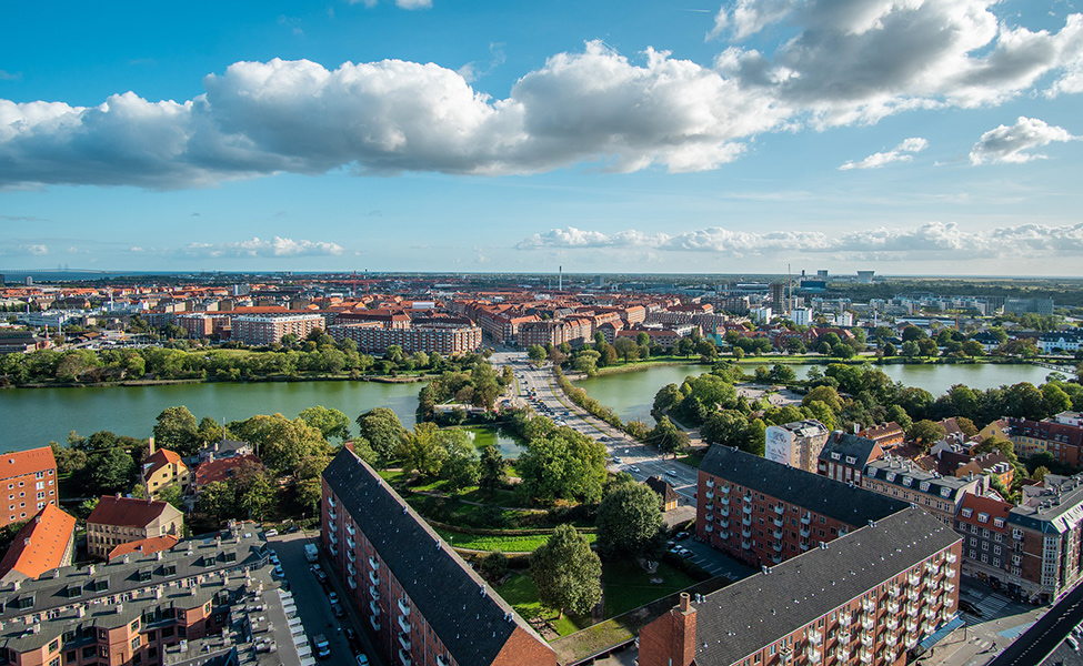 Panoramic view of Copenhagen 